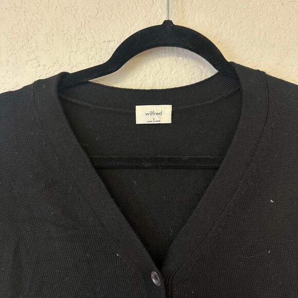 Aritzia Wilfred Utopia Merino Wool Sweater Midi Dress Black Size Small - Picture 6 of 12